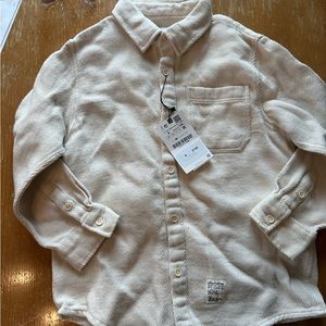 Zara brand new with tags cream/ivory button down shirt